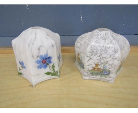 2 Decorative retro glass lamp shades&nbsp;