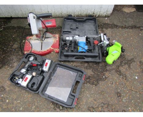 Power tools including drills, mitre saw and disc cutter&nbsp;