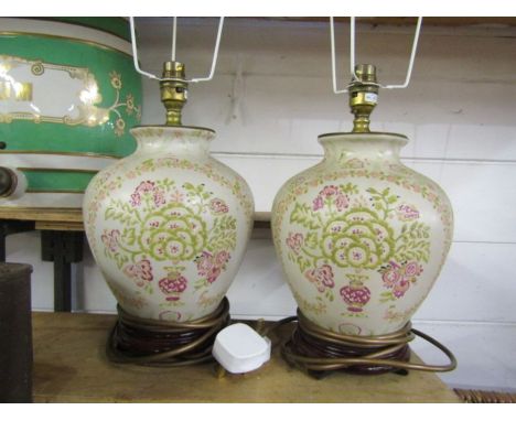 Pair of ceramic lamp bases (PAT tested)