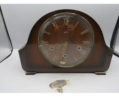 Smiths Westminster chime mantel clock with key