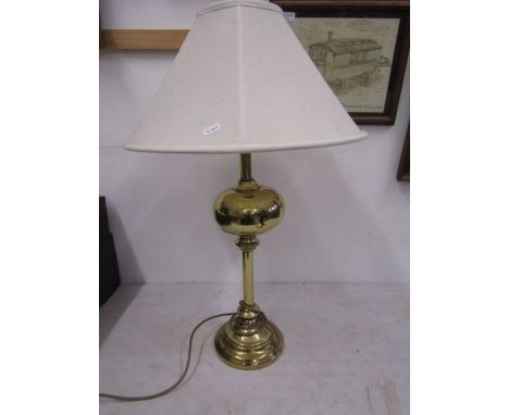 A brass based lamp