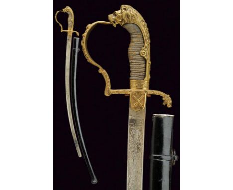 dating: circa 1900 provenance: Prussia, Curved, single-and false-edged blade, with rounded tip and large fuller, engraved in 