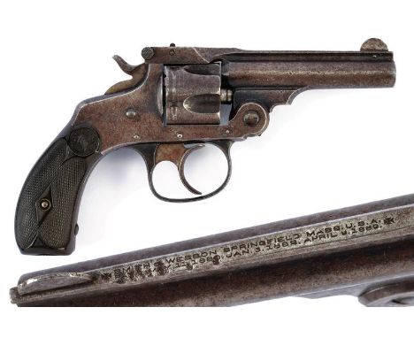dating: 1875-1890 provenance: USA, Round, rifled, 3', cal. 32 S&W barrel, rib with company's address and patents. Fluted, six