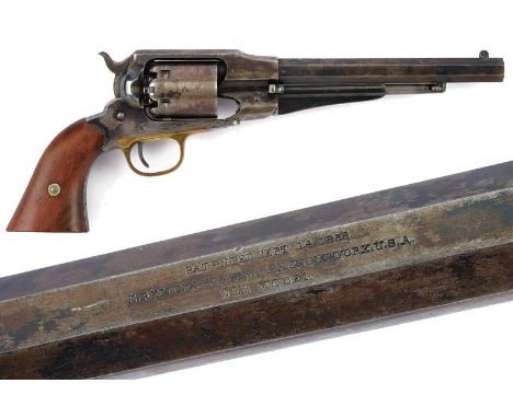 dating: Third quarter of the 19th Century provenance: USA, Octagonal, rifled, cal. 44 barrel, marked with patents, company an