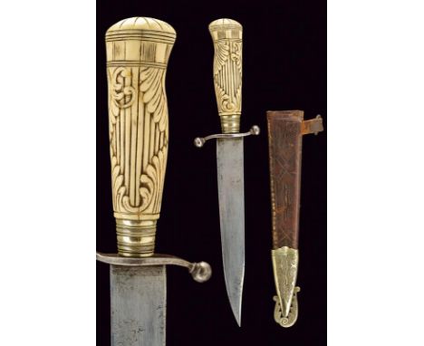 dating: 19th Century provenance: South America, Straight, single-edged blade, the back slightly hollowed at the tip. Counter-