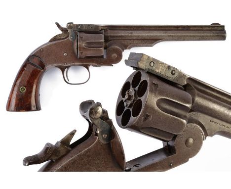 dating: 1875-1890 provenance: USA, Rifled, 7', cal. 45 S&W barrel, marked with Schofield patent on the right side, rib with c