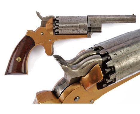 dating: Third quarter of the 19th Century provenance: USA, Octagonal, cal. 31 barrel, with fore-sight, remains  of company's 