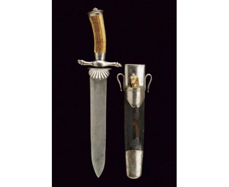 dating: Late 19th Century provenance: Germany, Straight, single-edged blade, with flat facets. Iron hilt. Small shell-guard, 