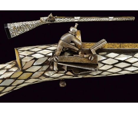 dating: late 18th Century provenance: Ottoman Empire, Heavy, octagonal, rifled, 17 mm cal. barrel, with rear sight and silver