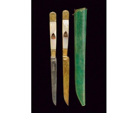 dating: Late 19th Century provenance: France, One with iron, single-edged blade marked 'DUPUY A PARIS', one with blade in ver