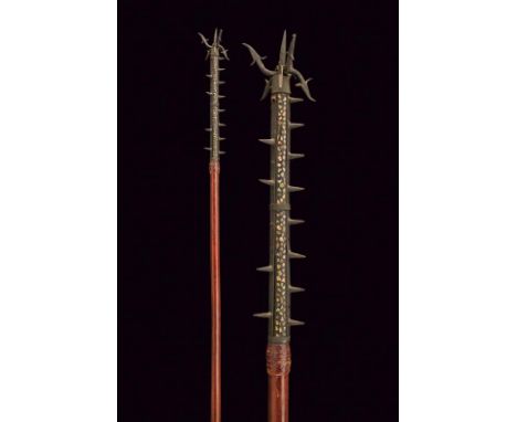 dating: Period (1603-1867) provenance: Japan, Iron, conical cusp, provided with six, curved arms, each provided with hooks at