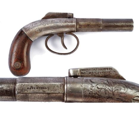 dating: 1857 - 1860 provenance: USA, Rifled, two-stage, octagonal and round, cal. 36 barrel. Frame of almost cylindrical shap