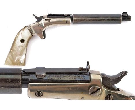 dating: 1875-1890 provenance: USA, Round, rifled, cal. 22 rimfire short barrel. Preserves 75% of antique finishing, with comp