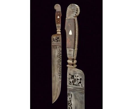 dating: Second half of the 19th Century provenance: Southern Italy, Straight, single-and short false-edged blade, provided wi