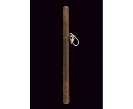 dating: Early 19th Century provenance: Japan, Strong, iron structure, of elongated shape, with longitudinal grooves. With ext