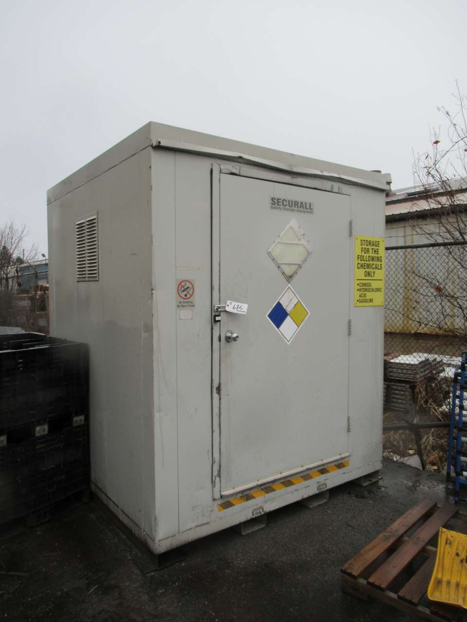 Securall Hazardous Outdoor Material/Chemical Storage Bldg Approx 10' x 10'