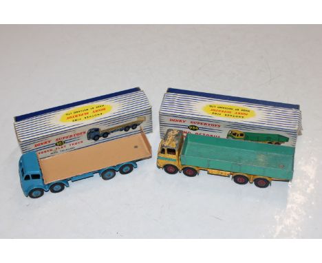 Two Dinky Supertoys, Leyland Octopus wagon 934 and a Foden flat truck with trail board No.903