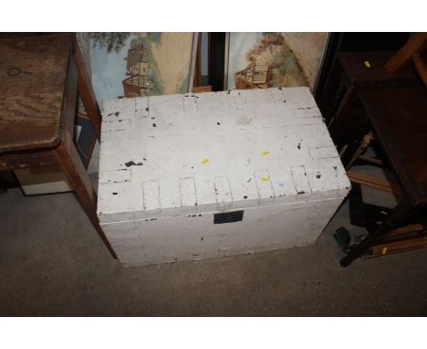 A Victorian metal bound trunk