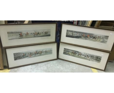 AFTER HARINGTON BIRD - a set of four coloured engravings "In a fix", "In the first flight", "Over instead of in" and "Forward