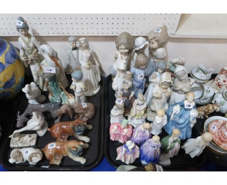 A collection of figures including Royal Doulton, Nao, Lladro etc Condition Report:Available upon request