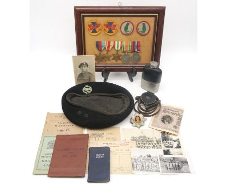 A collection of material relating to the WW2 service of 3064188 David Davidson Hunter, Royal Scots/21st Army Tank Brigade, co