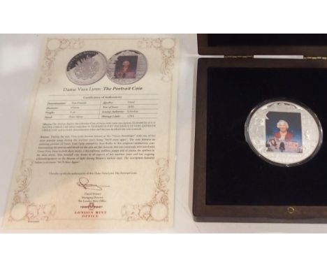 Elizabeth II The Dame Vera Lynn Portrait Coin 5 oz silver proof Gibraltar 2020 cased with COA Condition Report:Available upon