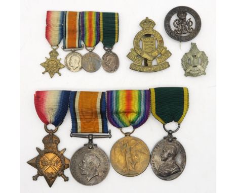 A WW1 ROYAL ARMY MEDICAL CORPS MEDAL GROUP OF FOUR&nbsp; Awarded to S. Sjt. J.F.S. Brown R.A.M.C., comprising 1914-15 Star (2