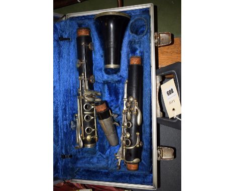 A French clarinet by Martin Freres, Paris, in fitted case.