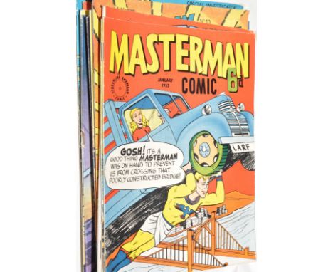 1950's British re-print comics: Masterman Comic; Captain Midnight; and Tim Valour.  (18)