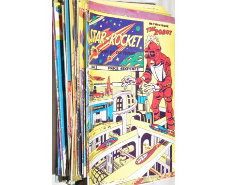 1950's British re-print comics: Super Thriller; Star-Rocket; Spaceman; Space Commando; Space Cadet; The Crimson Comet; and ot