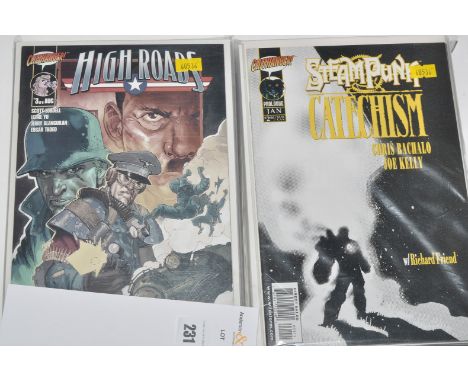 Steam Punk, No's. 1-8; California Out There, No's. 1-6; High Roads, No's. 1-6; and other sundry titles from Cliffhanger! Comi