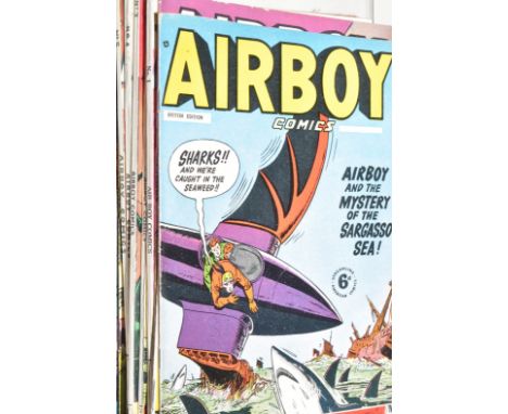 1950's British re-print comics: Airboy, No's. 1-5, by Hillman; four issues of Airboy Comics, by Streamline, Sergeant O'Brien,