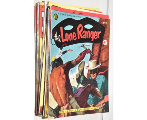 1950's British re-print comics: The Lone Ranger; Roy Rogers; Gabby Hayes; Hopalong Cassidy; and other western titles by W.D.L