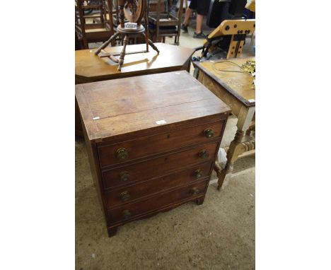 Georgian mahogany mock chest commode with lift up top