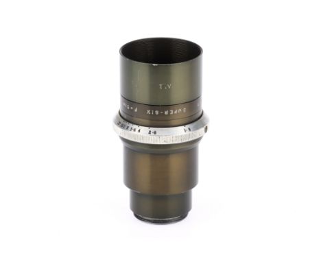 A J. H. Dallmeyer Super Six f/1.9 2" Lens, Cine C mount, black, serial no. 629545, body, VG, elements, VG-E, only some very l