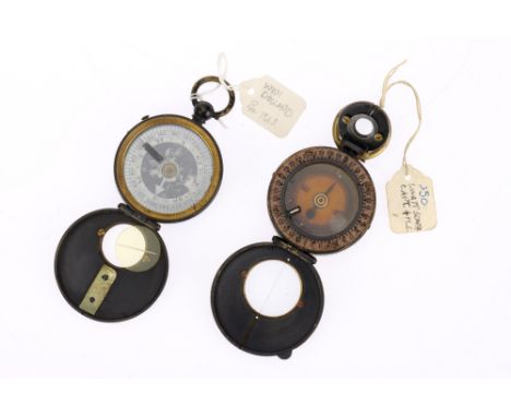 WWI Marching Compass by F. Barker &amp; Son, &amp; Another by Dollond, WWI Marching Compass engraved 'F. Barker &amp; Son, Lo