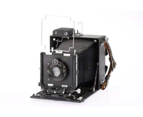 A M.P.P. Micro Technical Mark I to III Large Format Technical Camera black, circa 1950, serial no.1493, with a Carl Zeiss Jen