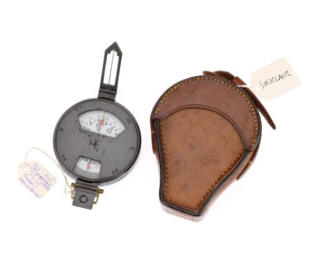 A Sinclair Night Compass, A Sinclair Night Compass with original leather carry case
