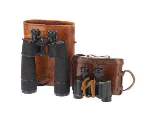 A Kershaw No.2 MkII 1942 Binocular, black, serial number 133622, 6x, body F, well used, optics F-G with light fungus and haze