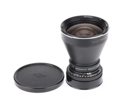 A Carl Zeiss Distagon T* C Hasselblad f/4 40mm Lens black, serial no.6176153, body F-G, optics F, slight damp marks on front 