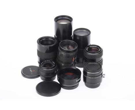 A Selection K-mount Camera Lenses, to include a Pentax SMC f/2.8 24mm, barrel G, optics G, a Pentax-M f/2.8-4 40-80mm zoom, b