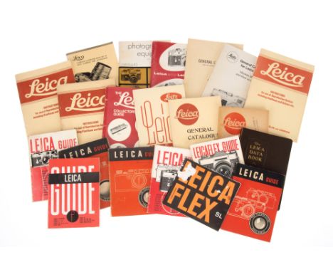A Selection of Leica Literature and Guides, to include a number of copies of "The Leica Guide", Visoflex instructions, the "L