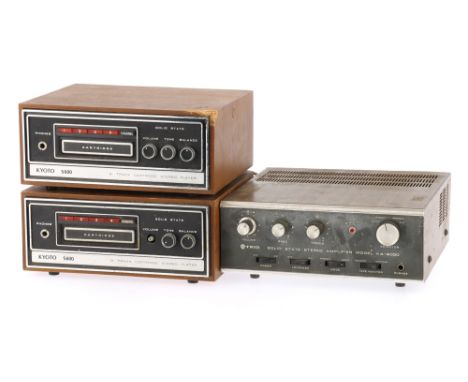 Two Kyoto S600 8 Track Tape Players, one plays via headphones when tape is inserted, requires further attention to be classed