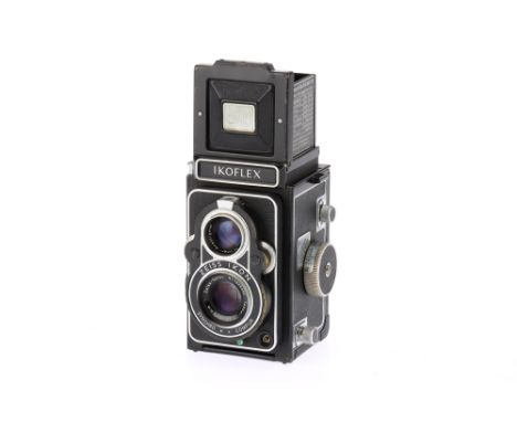 A Zeiss Ikon Ikoflex 855/16 TLR Camera black, body F-G, Zeiss-Opton f/3.5 75mm, optics have light dust and fungus, shutter wo