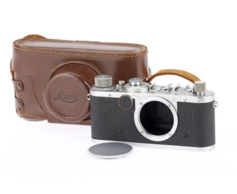 A Leica Ic 35mm Camera, chrome, 1949/50, serial no. 457737, body F-G, shutter working, some light corrosion to top plate, fir