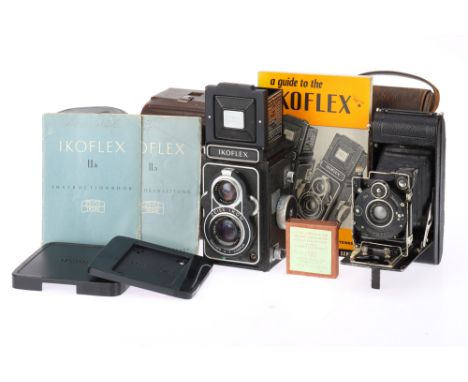 A Zeiss Ikon Ikoflex IIa 855/16 Medium Format TLR Camera black, 1952-56, serial no.560045, with a Zeiss-Opton Tessar T f/3.5 