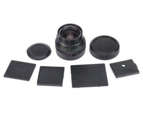 A Zenza Bronica Zenzanon f/2.8 50mm Camera Lens, black, serial number 5224086, barrel G, optics G, very light dust, with caps
