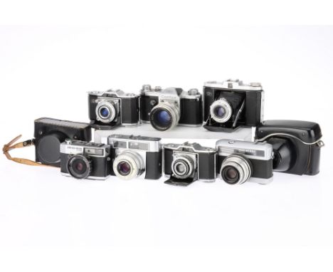 A Zeiss Ikon Contax D SLR Camera and Contessa SLK Rangefinder Contax silver top, body F-G, shutter slow to cycle with f/2 58m