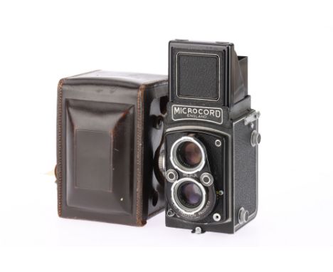 A MPP Microcord TLR Medium format Film Camera black, body G, shutter sticky at the slowest speeds, shutter leaves slow to ope