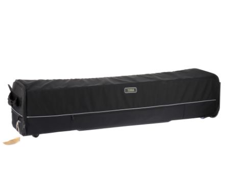 A Very Large Tenba Roadies Series Roller Case, approx. 125cm x 25cm x 25cm, with five wheels beneath for horizontal rolling, 